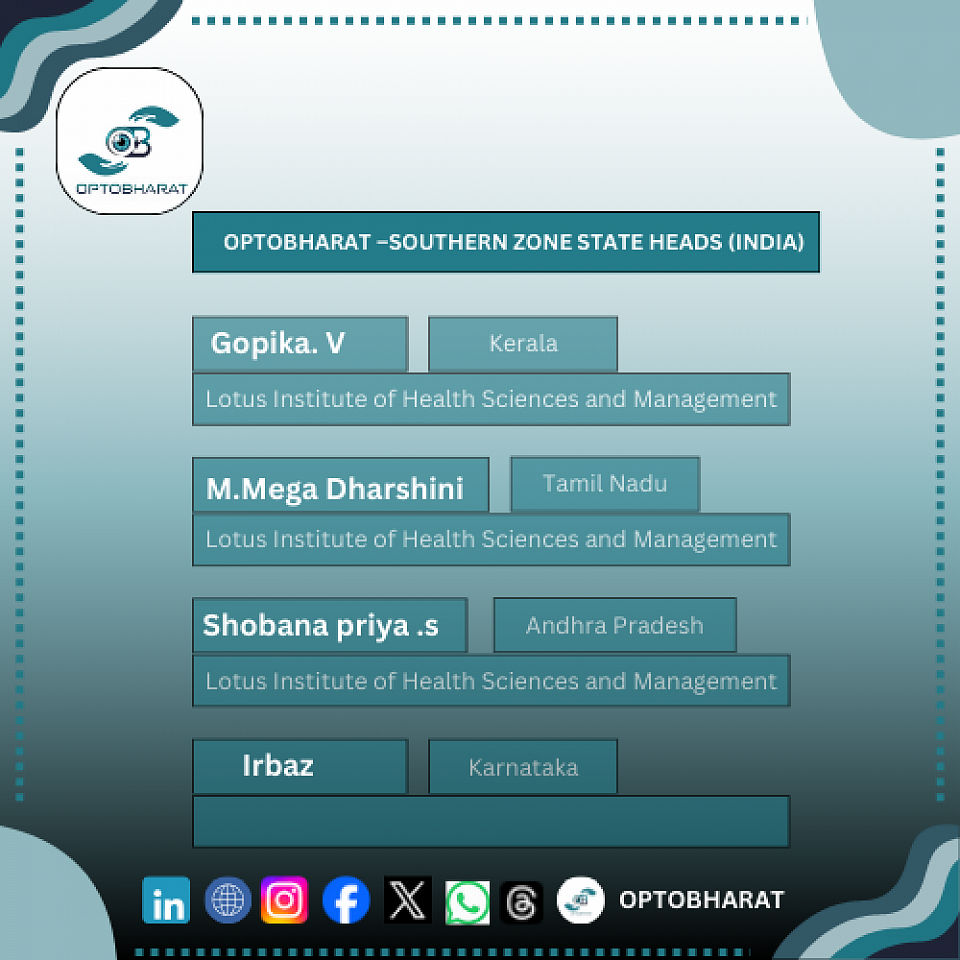 STATE HEAD LIST SOUTHERN ZONE, INDIA-OPTOBHARAT